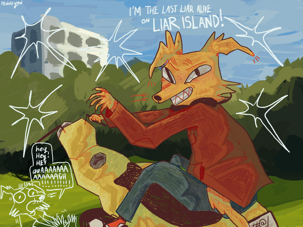 liar island by cheekface